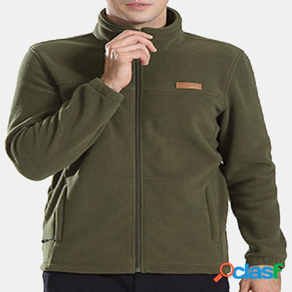 Mens Outdoor Térmica Soft Shell Respirável Casaco Cor