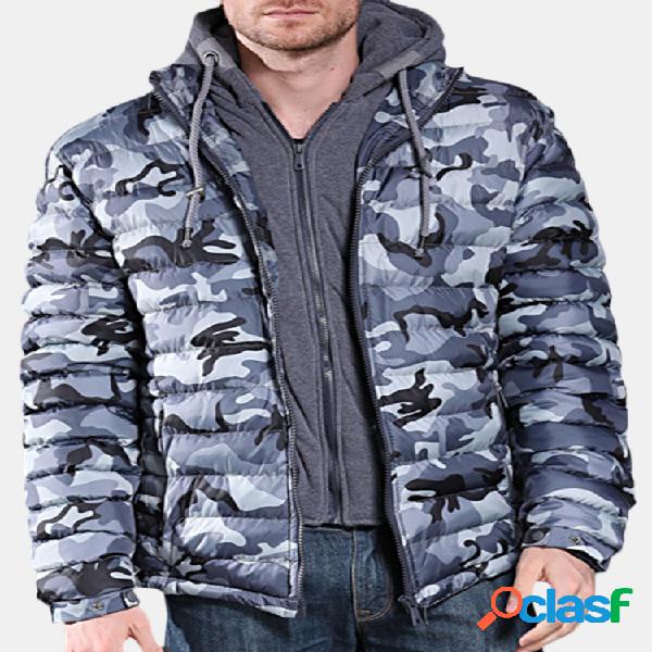 Mens inverno camuflagem engrossar jaquetas à prova d 'água