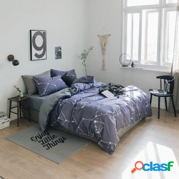 Minleaf IKEA Estilo 100% Algodão Lençóis Suaves 3 Estilos