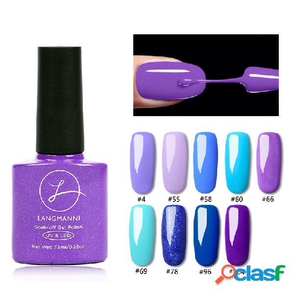 Moda Roxo Unhas de Gel Polonês Long-Lasting Unhas Gel