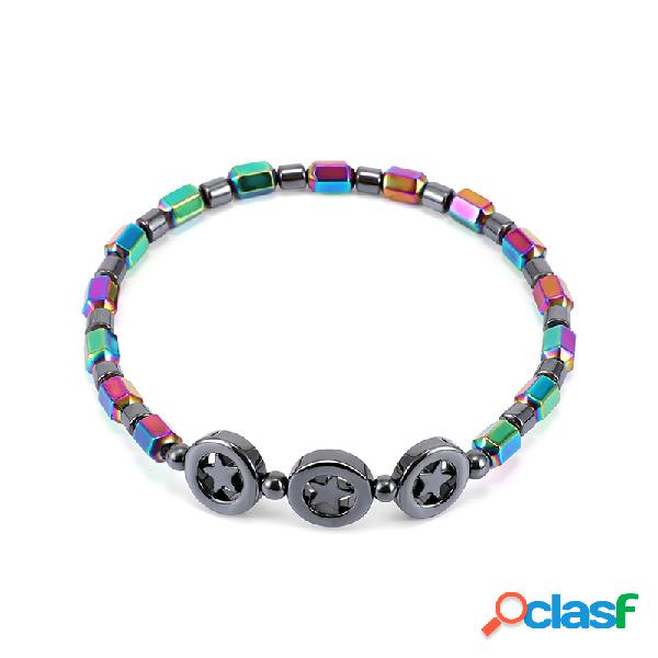 Moda Unisex Ímã Pedra Contas Tornozeleira Estrela Charme