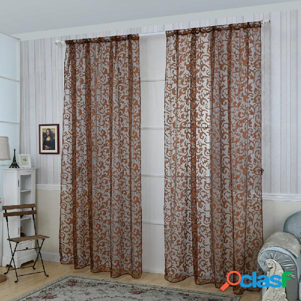 Moda estilo europeu Voile Door Window Cortina Room Divider