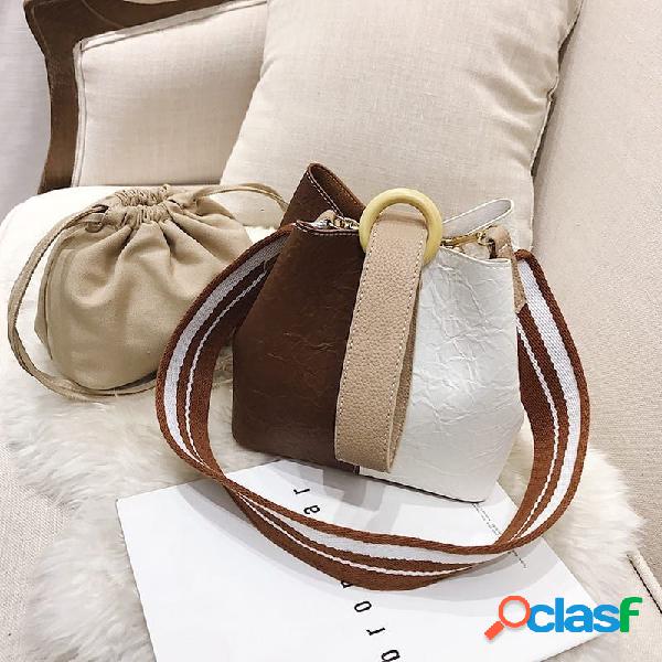 Mulheres Balde De Alta Capacidade Bolsa Ombro Bolsa