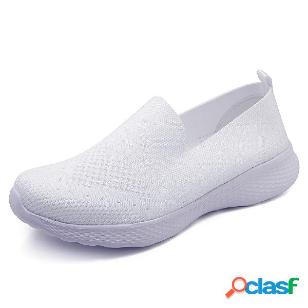 Mulheres Casual Andando Leve Malha Respirável Oco