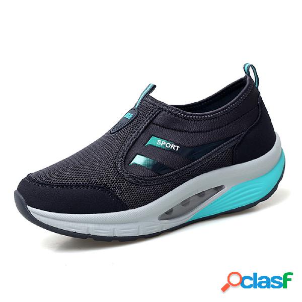 Mulheres Casual Outdoor Malha Almofada Deslizamento On Shake