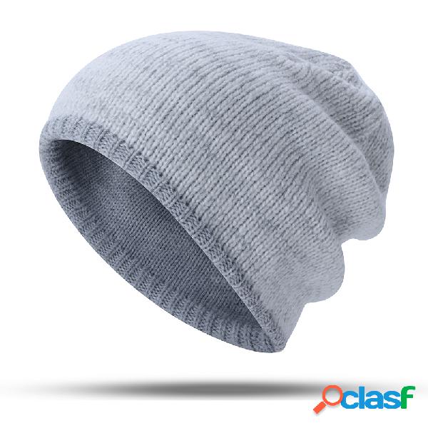 Mulheres Homens Quente Gorro De Malha Chapéu Desgaste Ao Ar
