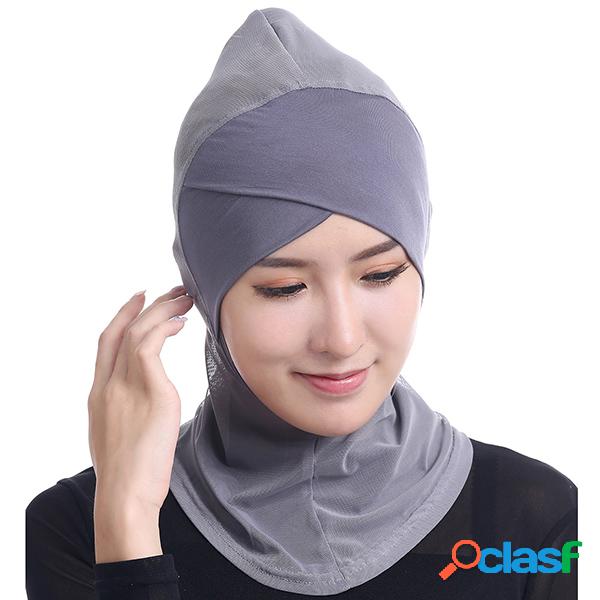 Mulheres Muçulmano Hijab Face-lift Single-Cross Islâmico
