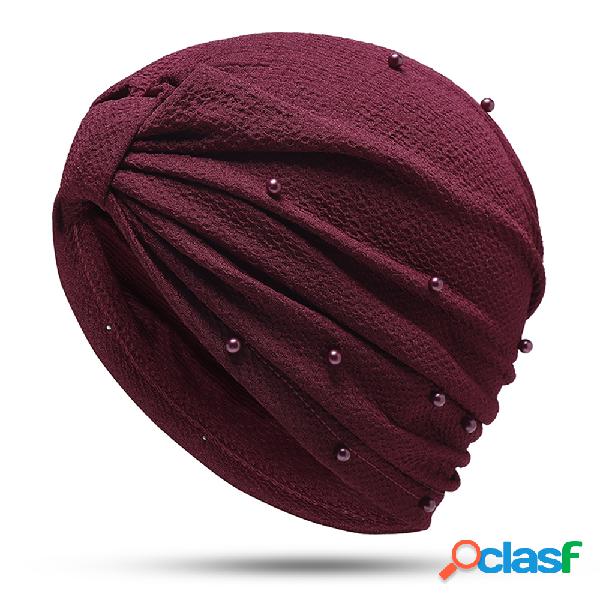 Mulheres Respirável Confortável Pérola Headpiece Elastic