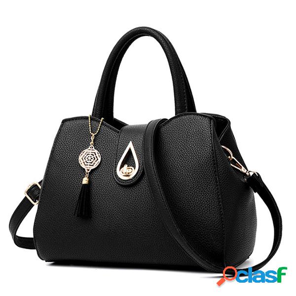 Mulheres Senhora Couro De PU Crossbody Bolsa Elegante Ombro
