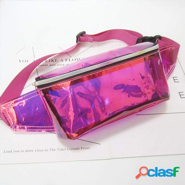 Mulheres Transparente PVC Praia Bolsa Fanny Ao Ar Livre