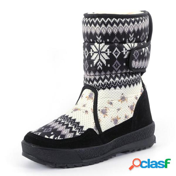 Mulheres inverno antiderrapante quente de pelúcia forrado