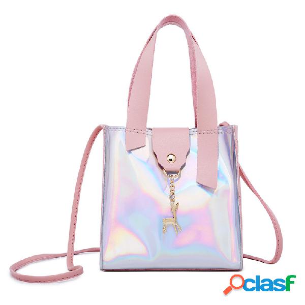 Mulheres veados Laser bolsa borla sacos de lazer sólidos