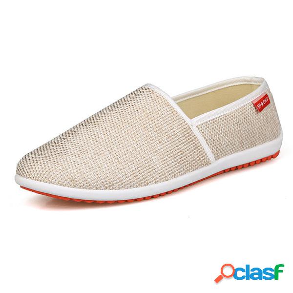 New Men Shoes Lightweight Cotton Blend Slip On Sustentável