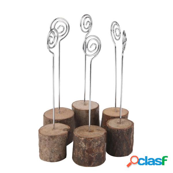 Número de tabela de madeira natural de 6PCS Nome do local