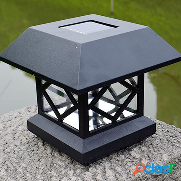 Outdoor Solar Powered LED Garden Yard luz Post Path paisagem