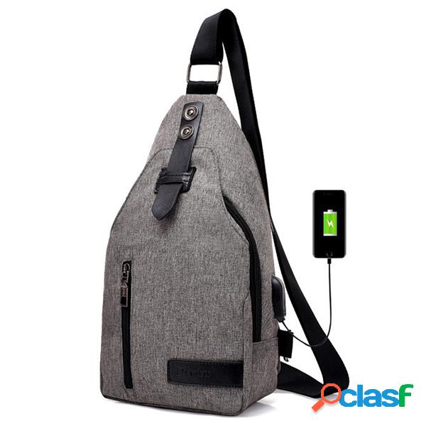 Oxford Casual Multi-funcional USB Porta de Carregamento