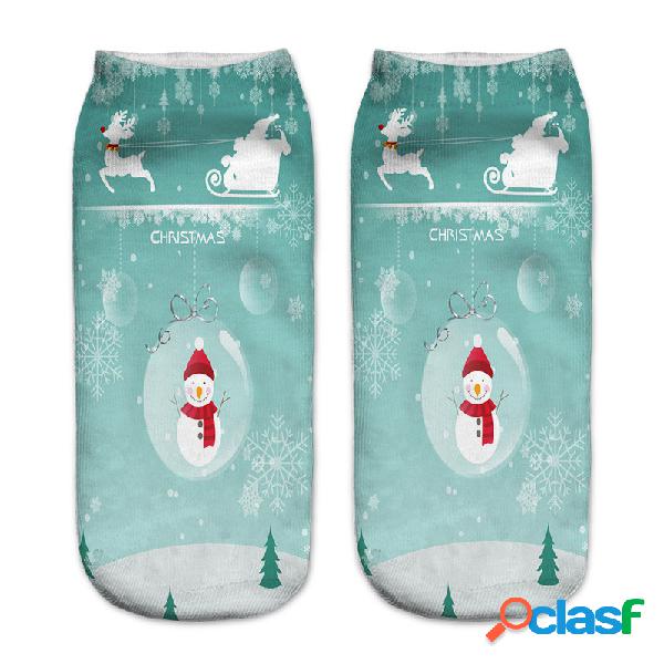 Peúgas do tornozelo de Santa Claus da cópia 3D das