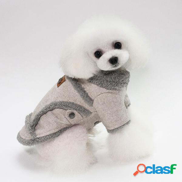 Pet Dog Fleece Pescoço Inverno Quente Casaco Filhote de