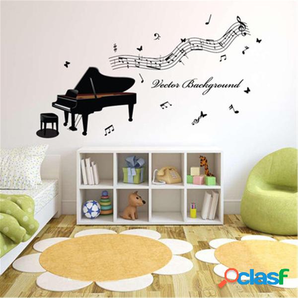 Piano removível Música Wall Sticker Room Study Art Mural