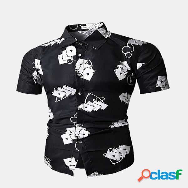 Poker 3D que imprime camisas magras do desenhista do