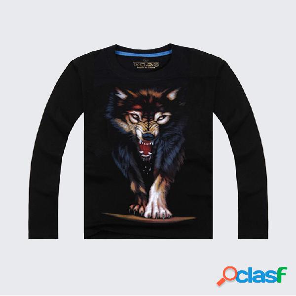 Primavera Masculina 3D Impresso Algodão noctilucente