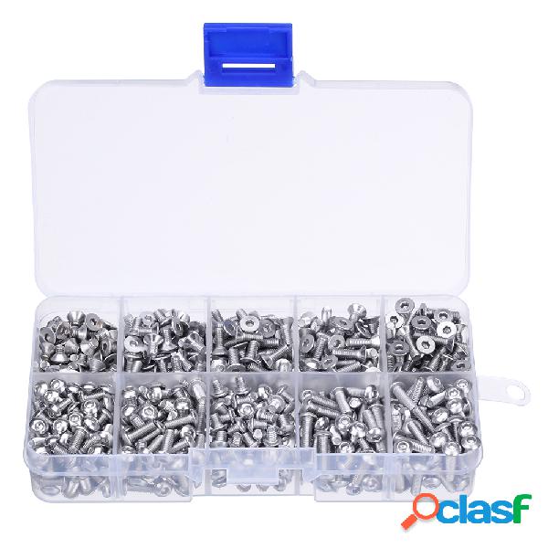 Suleve ™ M3SH9 700 Pcs M3 304 Aço Inoxidável Parafuso