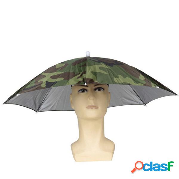 Sun Umbrella Pesca Umbrella Headband 30CM Plástico Chapéu