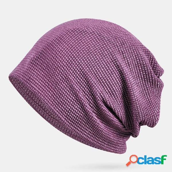 Thin Beanie Hat Solid Color Mesh Breathable HairBand Scarf