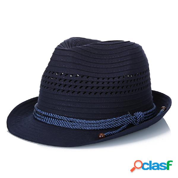 Unisex Poliéster Sólida Stripe Moda Jazz Chapéu Lazer