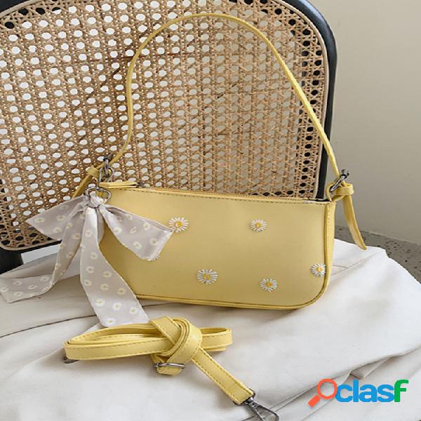 Women Dotted Daisy Printed Shoulder Bag