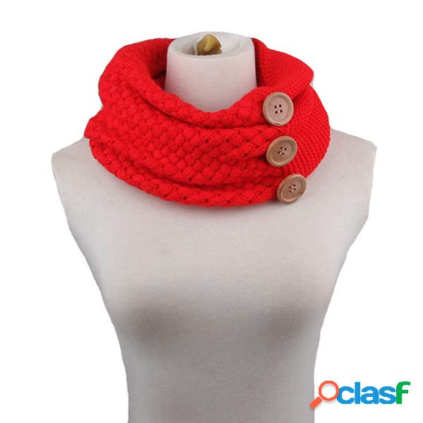 Womens Knitted Thick Multifuncional Lenço Multicolor