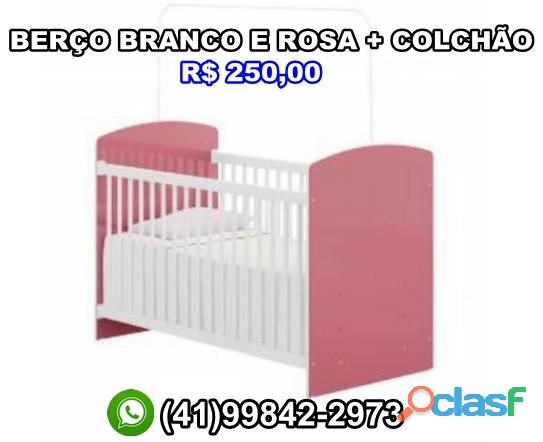 berco branco com rosa