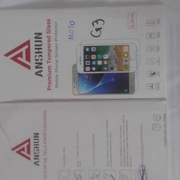 2 película de vidro para motorola g3