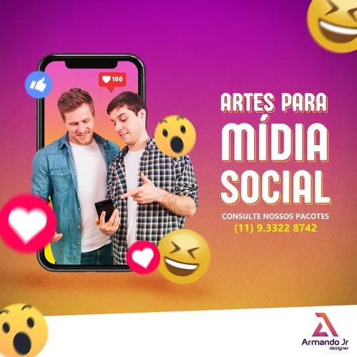 Artes Para Rede Social - Pacote Mídia Social C/ Até 10
