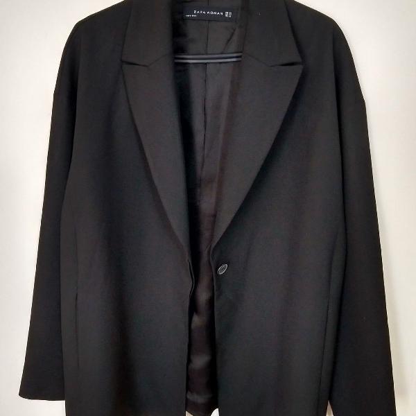 Blazer preto Boyfriend Zara