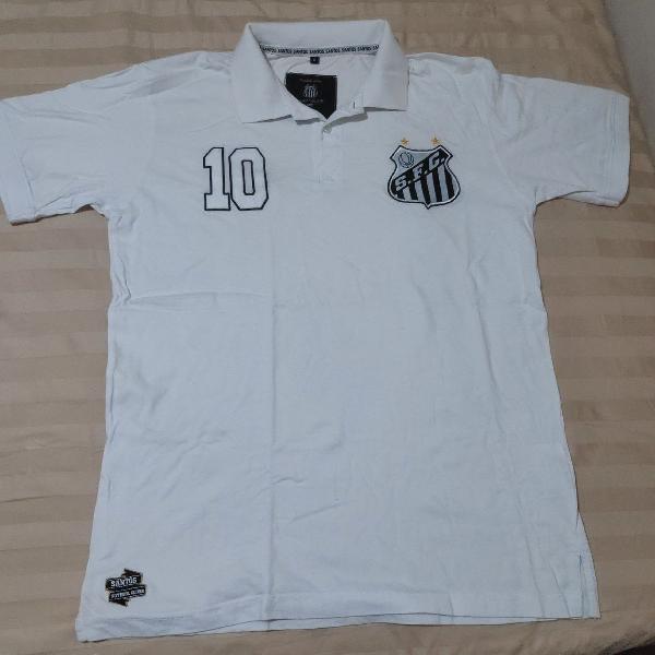 Camisa Santos Futebol Clube-Tam G - formato Polo