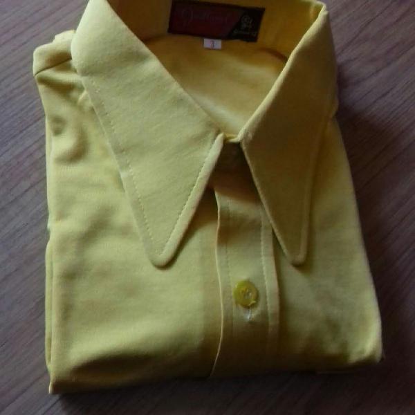 Camisa amarela 70s vintage