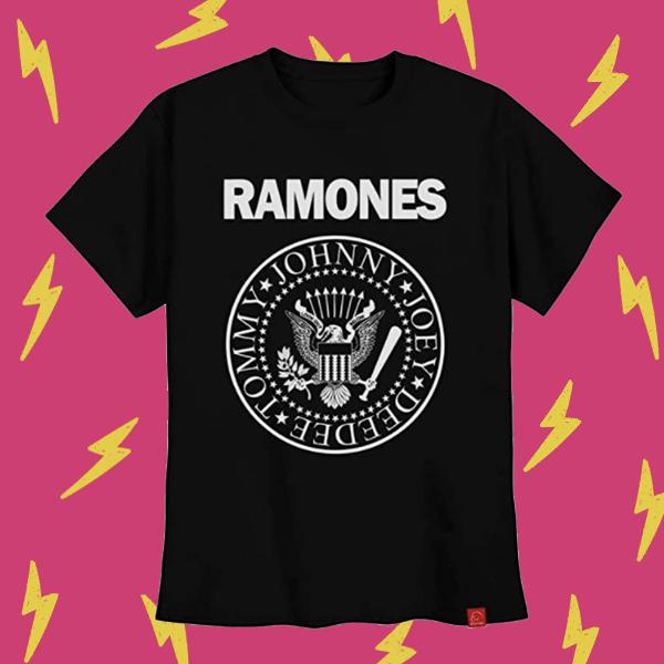 Camiseta oficial preta Ramones