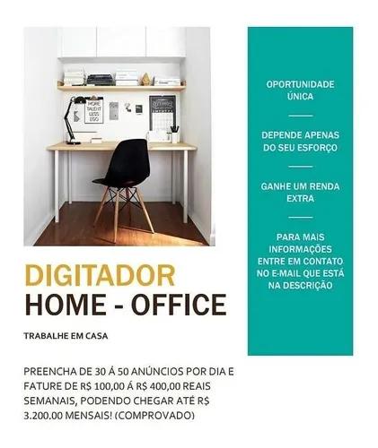 Digitador Home Office 15 Vagas