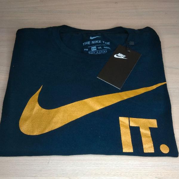 Nike Camiseta G Maculina Nova Azul Escuro