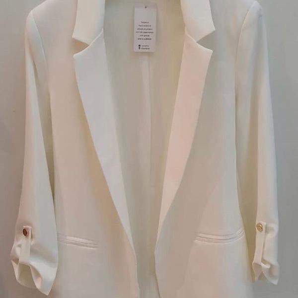 blazer alongado off white