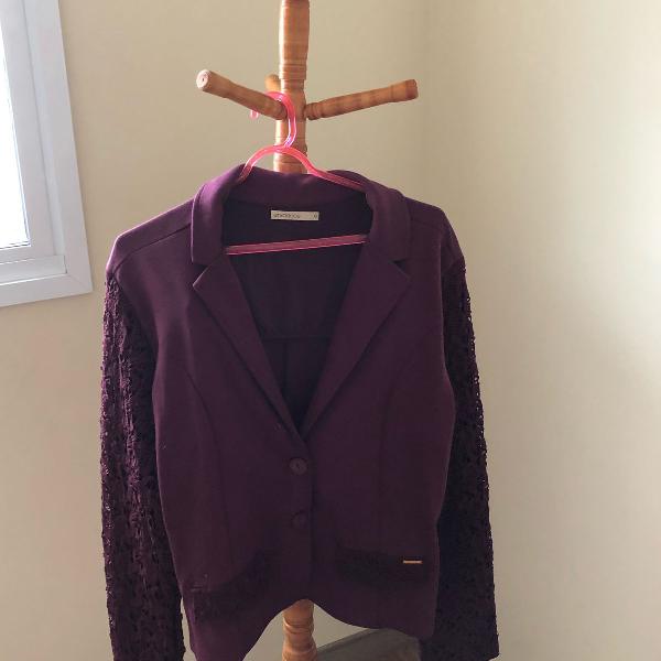 blazer manga rendada