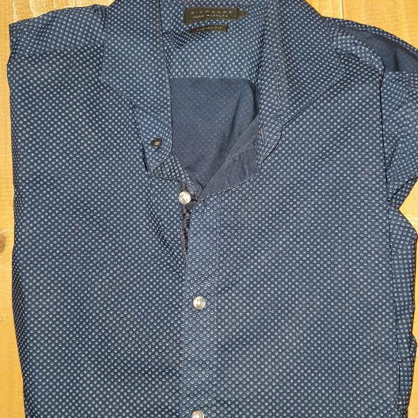 camisa social azul poás Richards tamanho 5