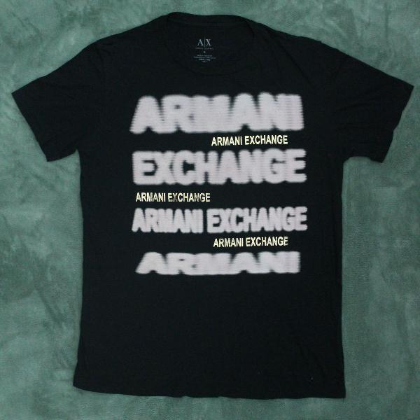 camiseta armani exchange preta