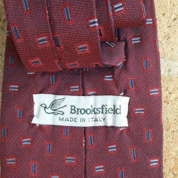 gravata brooksfield bordô italiana