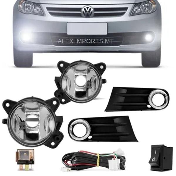 kit farol de milha gol, voyage / saveiro g5 2009 &gt; 2012