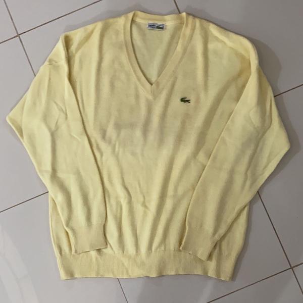 lacoste tricô amarelo