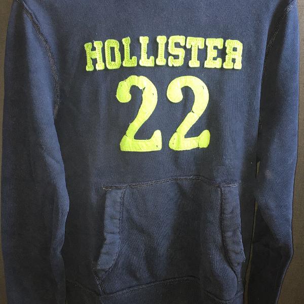 moletom hollister azul marinho