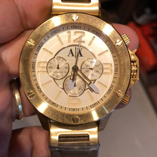 relógio armani exchange ax1504 dourado