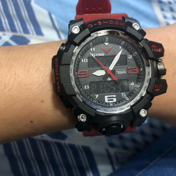 relogio g-shock vermelho